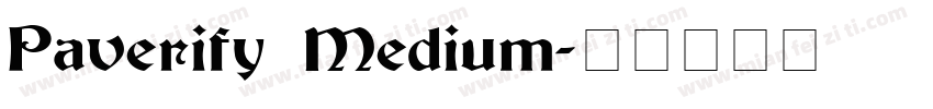 Paverify Medium字体转换